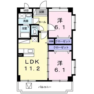 ハーベストウムサ【3階】の間取り