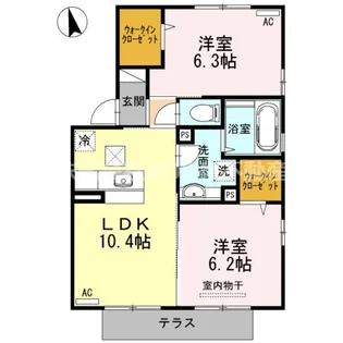 ル・グラン花繰 I・II【1階】の間取り