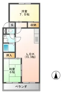 ビィラソレイユ【2階】の間取り