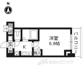 ベラジオ河原町御池【2階】の間取り