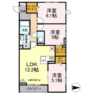 ラリュール江戸川II【2階】の間取り
