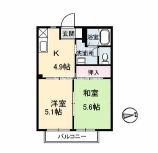 ヴァンベール【2階】の間取り
