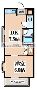 リバティー石切【3階】の間取り