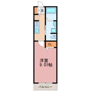 セナリオフォルム宇都宮【1階】の間取り