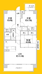 ラグジュアリーヒルズ松見町【2階】の間取り