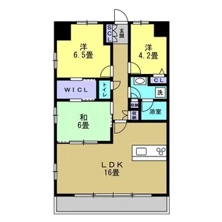 エコロジー千葉みなとレジデンス【3階】の間取り