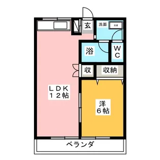 赤城ハイツB【1階】の間取り