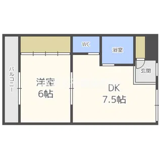マンションアサノI【5階】の間取り