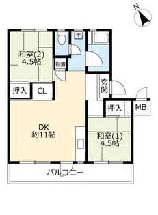 UR取手井野【4階】の間取り