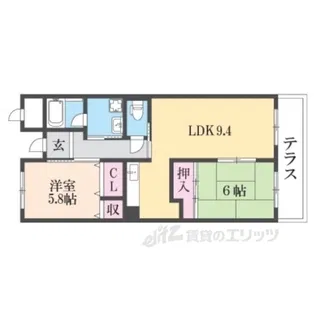 プルミエハイツ花園【2階】の間取り