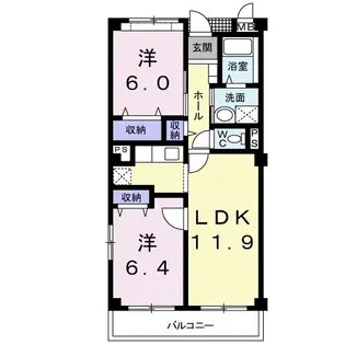 グラディオK【3階】の間取り