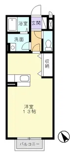ヴァン・セゾニエ【2階】の間取り