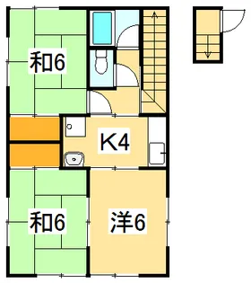 宮城県仙台市宮城野区小田原2【アパート】の間取り