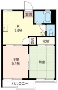 ドミール城南(2F)【2階】の間取り