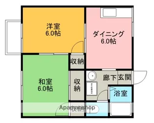 デンエンハイツ【1階】の間取り
