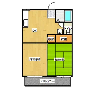 コーポ長船 A【2階】の間取り