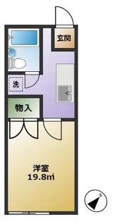 1Rの間取り画像