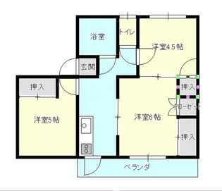 堀川マンション【5階】の間取り