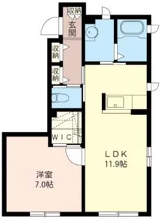 サンハイツK・3号棟【1階】の間取り