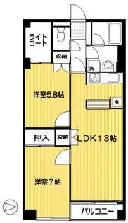 ベルフィールド【4階】の間取り