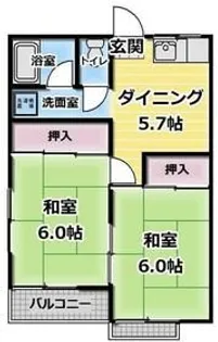 サンメゾン鶴見【2階】の間取り