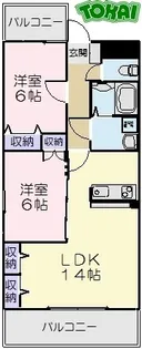 マイタウン松阪【1階】の間取り