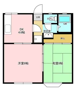 フラワーロールオタヤA【2階】の間取り