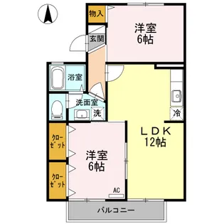 岡山県岡山市中区原尾島3【アパート】の間取り