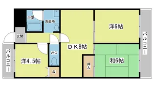 サンパーク鈴蘭【3階】の間取り