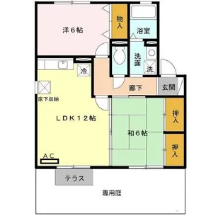 グランディールNKT 2棟【1階】の間取り