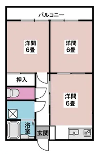 サンヒルズやぶづか【Wi-Fi付物件】【1階】の間取り