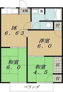 岐阜県岐阜市東鶉5【アパート】の間取り
