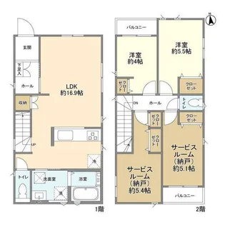 埼玉県さいたま市岩槻区諏訪4【一戸建】の間取り