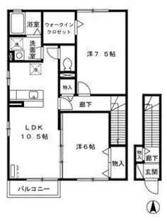 リビングタウン長久保【2階】の間取り