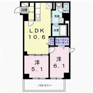 九条3丁目マンション(027477101)【4階】の間取り