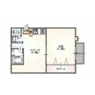 ジョーヌ駈上【2階】の間取り