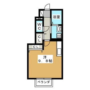 長野県松本市横田2【アパート】の間取り