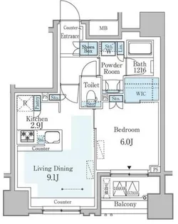 神奈川県横浜市中区翁町2【マンション】の間取り