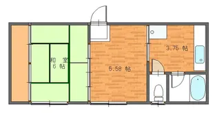 コーポハイフィールド【1階】の間取り