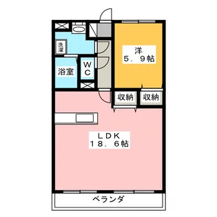 フォレストY&M雀宮 A棟【1階】の間取り