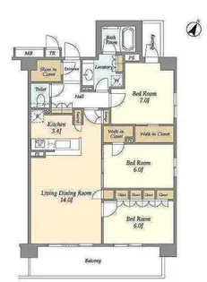 埼玉県さいたま市南区白幡5【マンション】の間取り