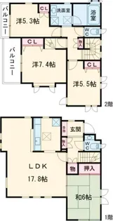 東京都世田谷区北烏山1【一戸建】の間取り