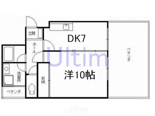 1DKの間取り画像