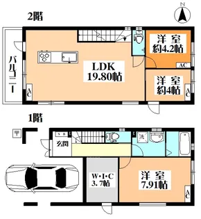 東京都世田谷区世田谷1【一戸建】の間取り