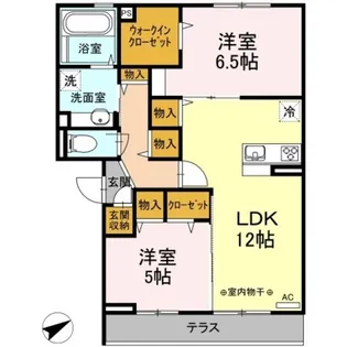 ポーロウニア横山【2階】の間取り