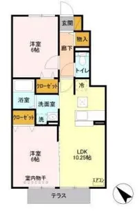 ル・モンテスト F【2階】の間取り