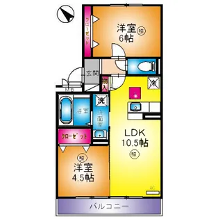 アンクレージュ A/B【1階】の間取り