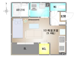 仮称)REGALEST 下伊福本町IV【1階】の間取り