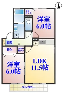 ミルコートB【2階】の間取り