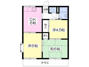 ファミーユ西中田B【1階】の間取り